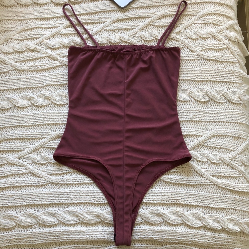 Fashion Nova mauve bodysuit